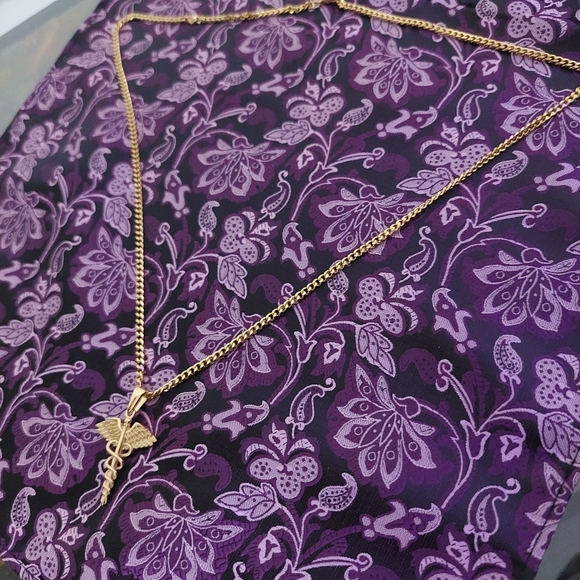 18K Gold Plated Sword Angel Snake With 18K Plated Miami Cuban Link - Picture 3 of 6